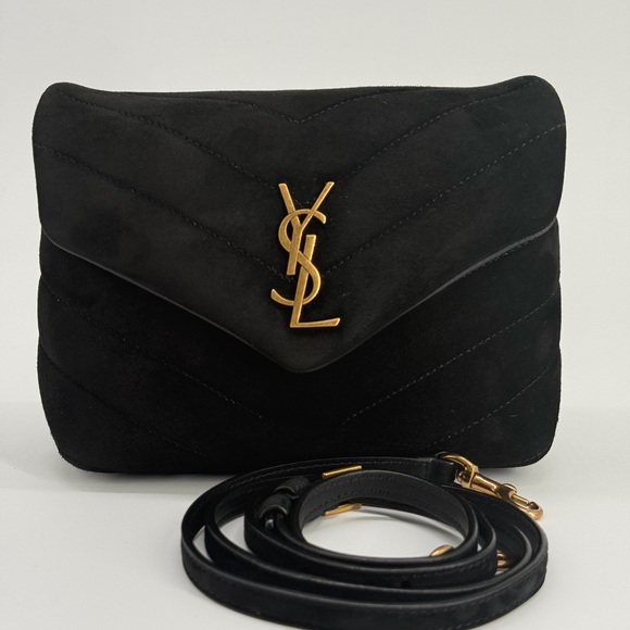 Yves Saint Laurent Handbags - Sain Laurent Black Suede Loulou Toy Handbag